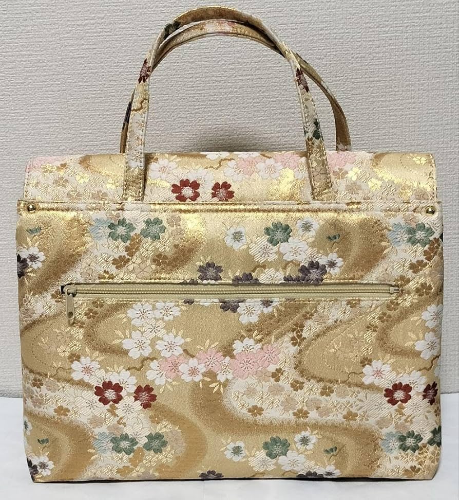 新品未使用 京都 和彩工房 日本製 鞄 西陣金襴 和装バッグ トートバッグ Amazon.co.jp: 京都和彩工房 西陣織 伝統裂 金襴織物 和装バッグ